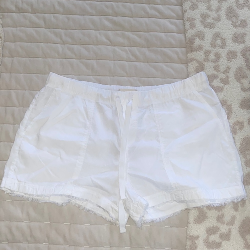 Cloth & Stone white linen shorts womens